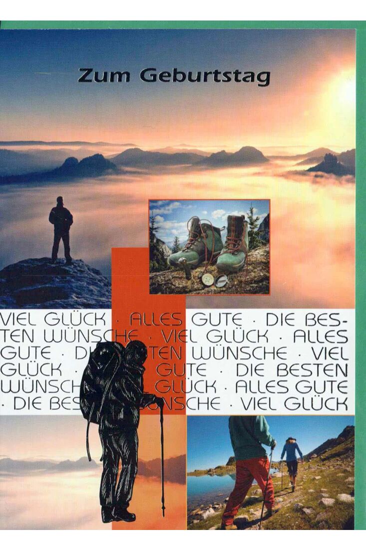 Geburtstagskarte Foto: Zum Geburtstag Bergwanderung