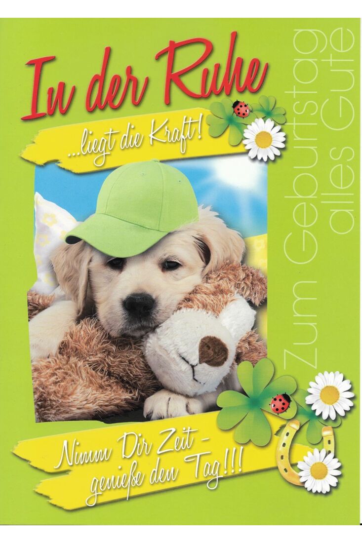 XXL Maxi Geburtstagskarte Hund Mütze