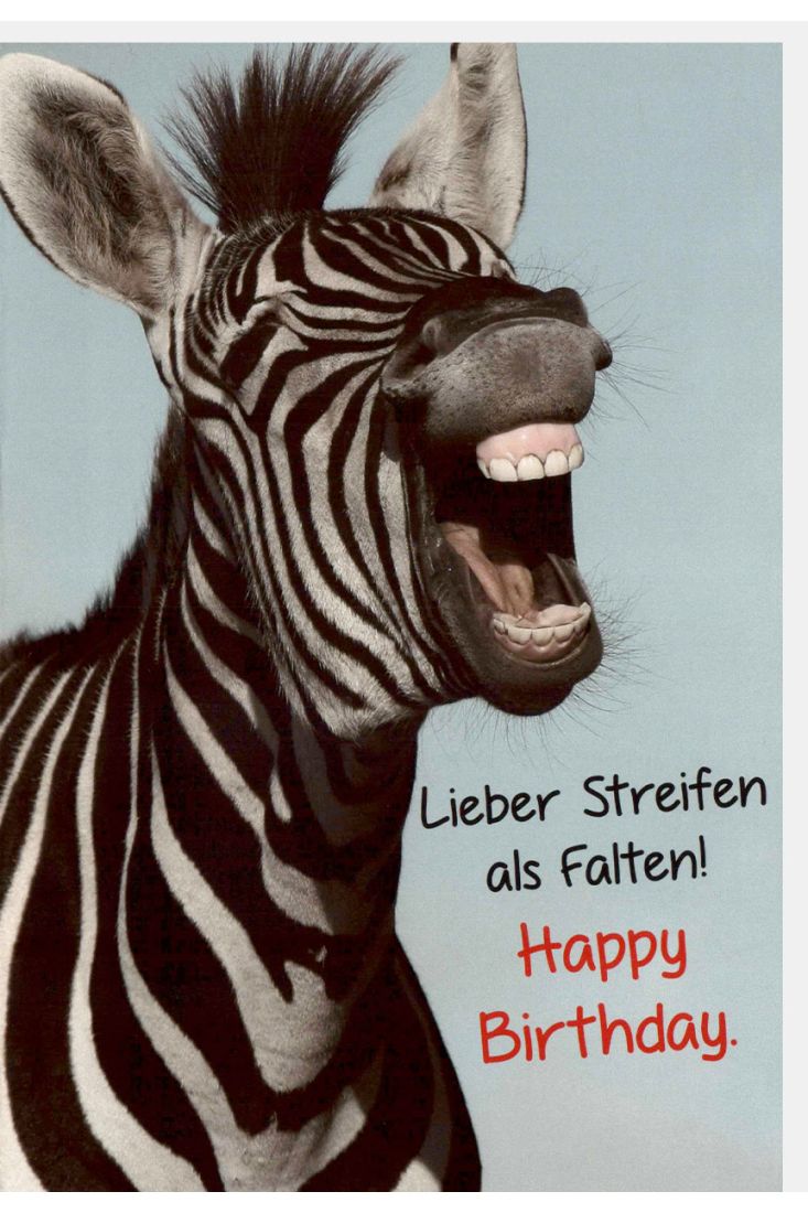 Geburtstagskarte Spruch lustig Liebe Streifen als Falten