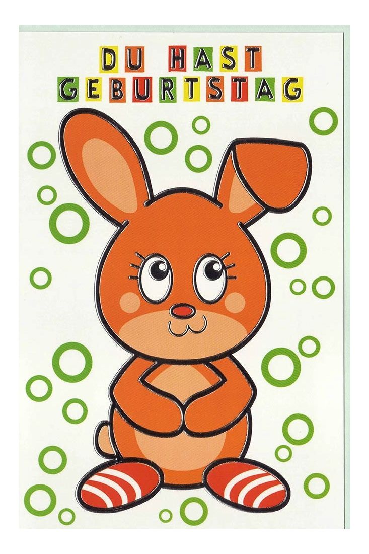 Geburtstagskarte Kinder Bär Hase