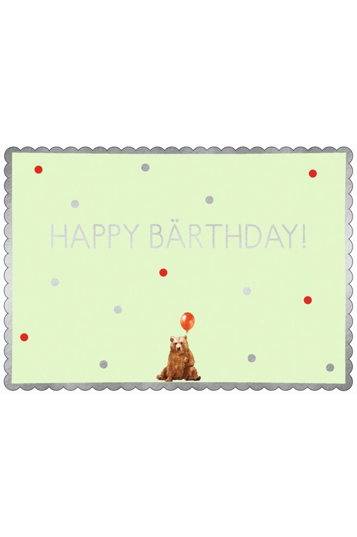 Postkarte Geburtstag Spruch Bär Cityproducts Happy Bärthday!