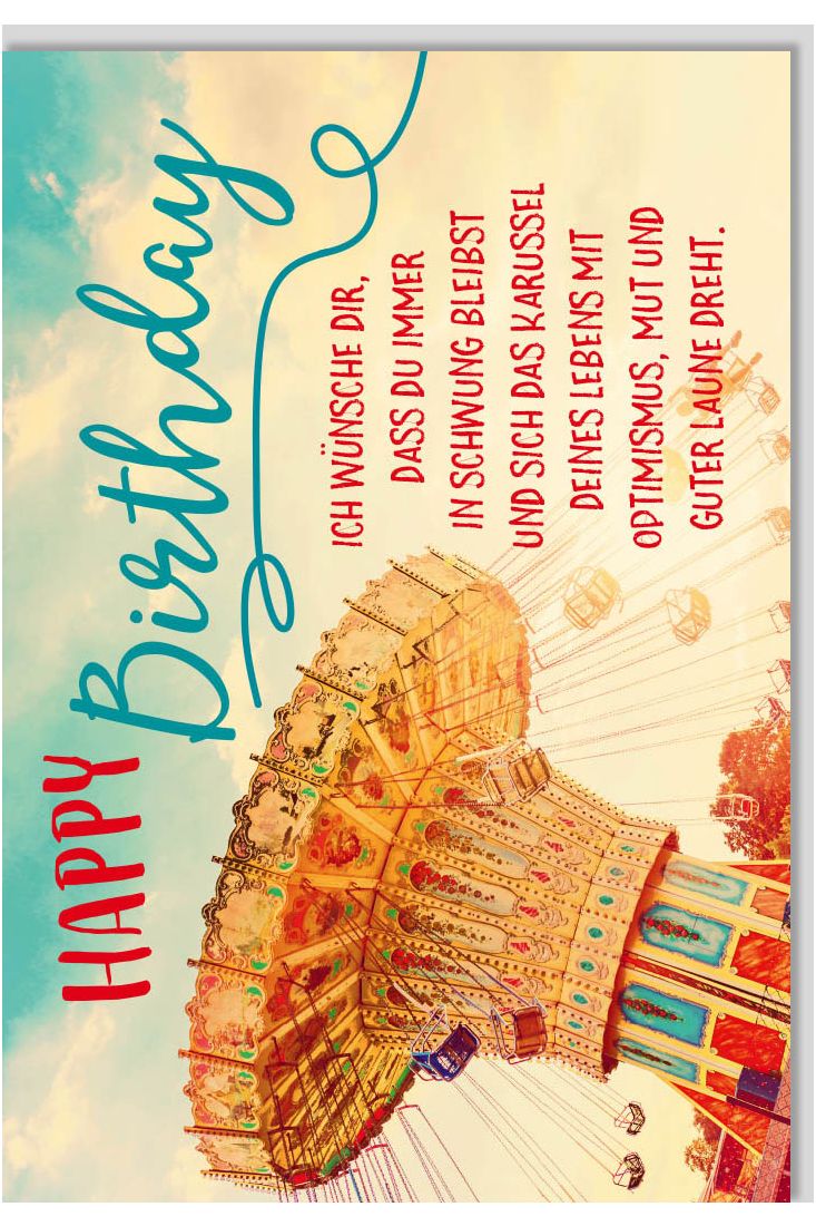 Glückwunschkarte Geburtstag Ich wünsche Dir, dass du immer in Schwung bleibst