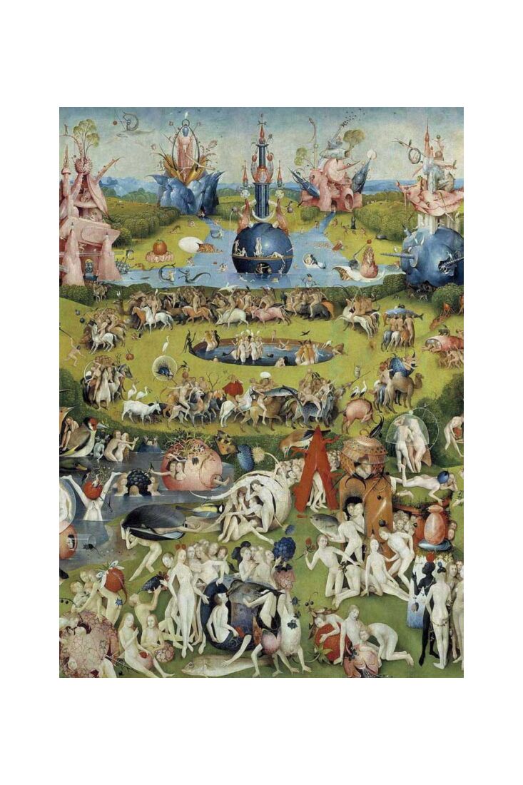 Garten der Lüste Ausschnitt Bosch Postkarte 