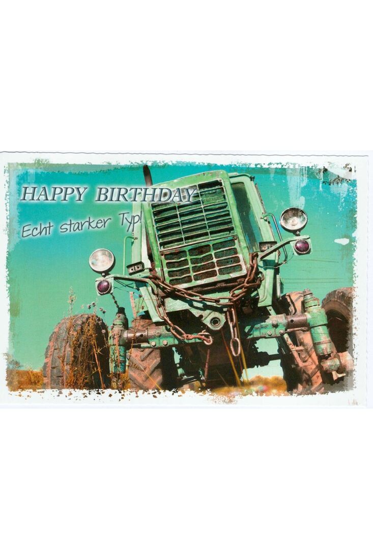 Geburtstagskarte Traktor Trecker Ein starker Typ