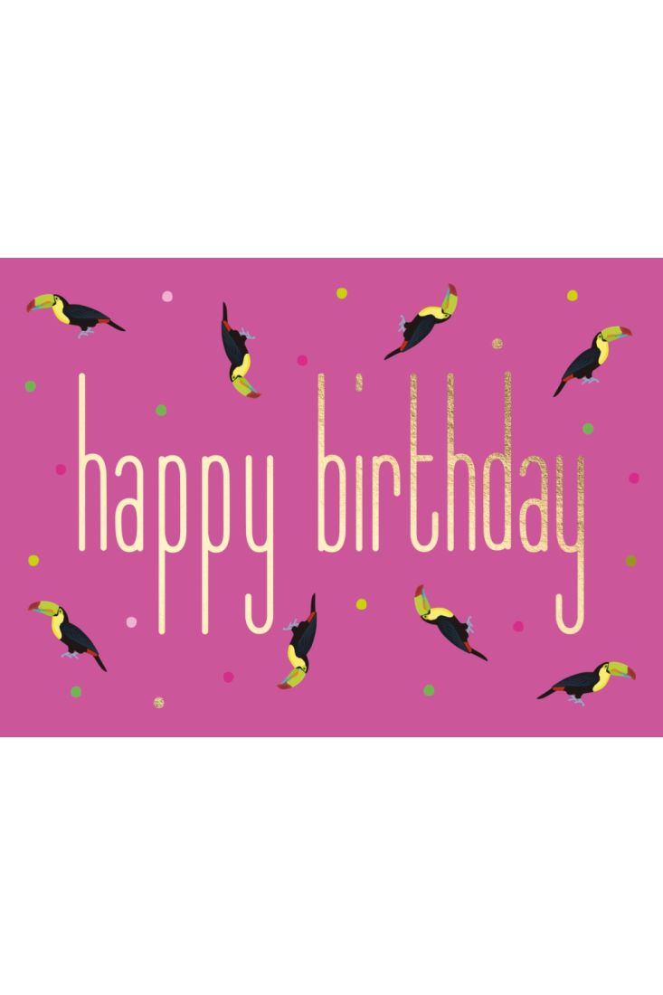 Postkarte Geburtstag Spruch Humor Cityproducts Tukane - Happy Birthday