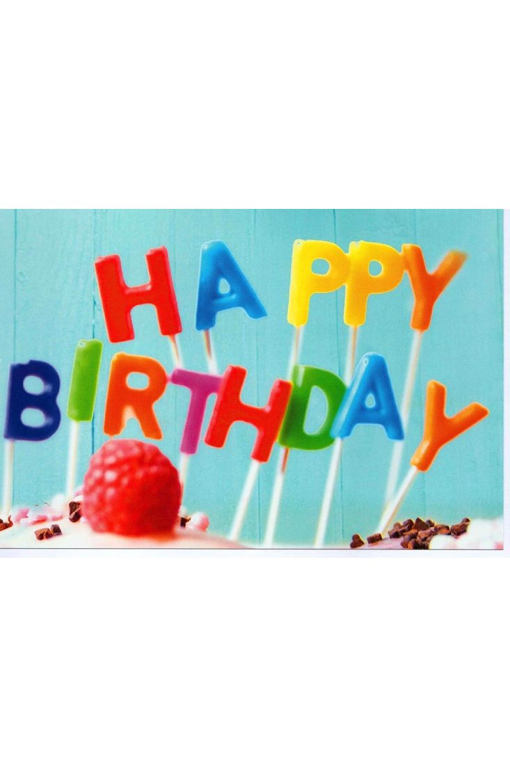 Karte Geburtstag Kuchen Kerzen Happy Birthday