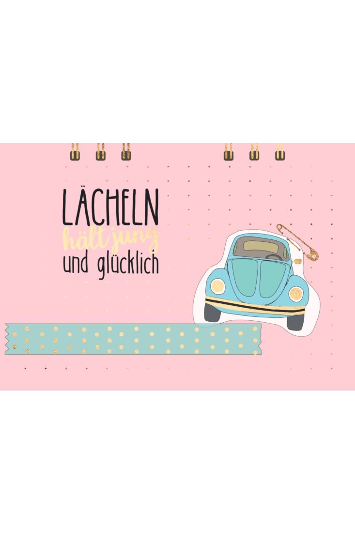 Postkarte Spruch Lacheln Halt Jung Und Glucklich