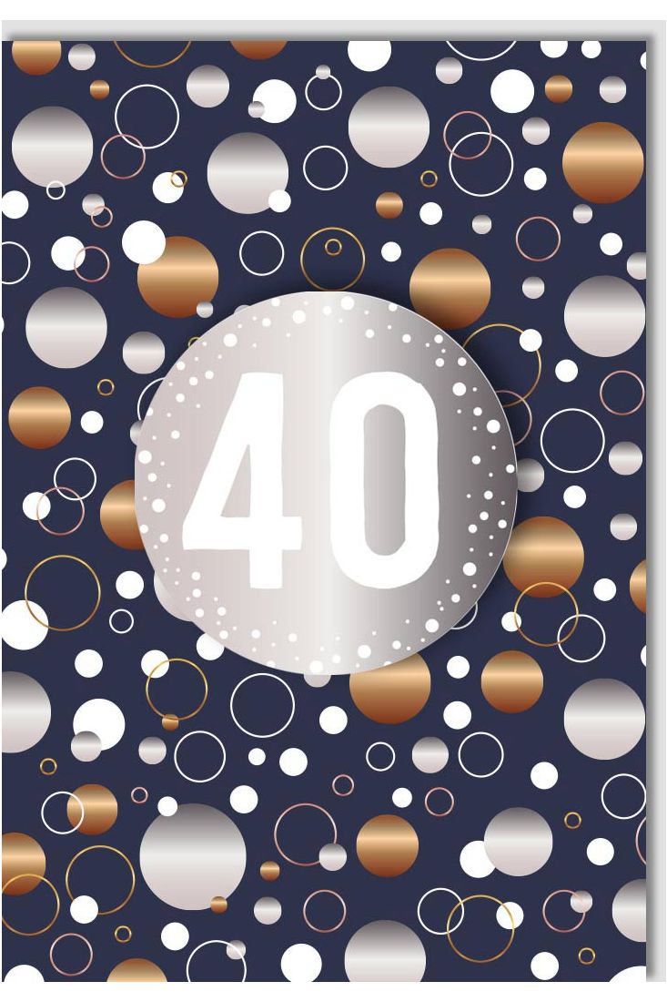 Geburtstagskarte 40 Jahre Business Kreise Applikation