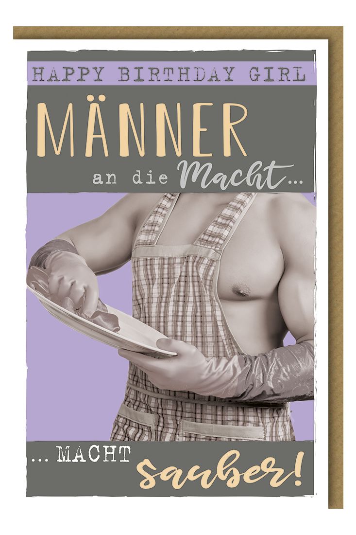 Geburtstagskarte für Frauen Spruch Männer an die Macht