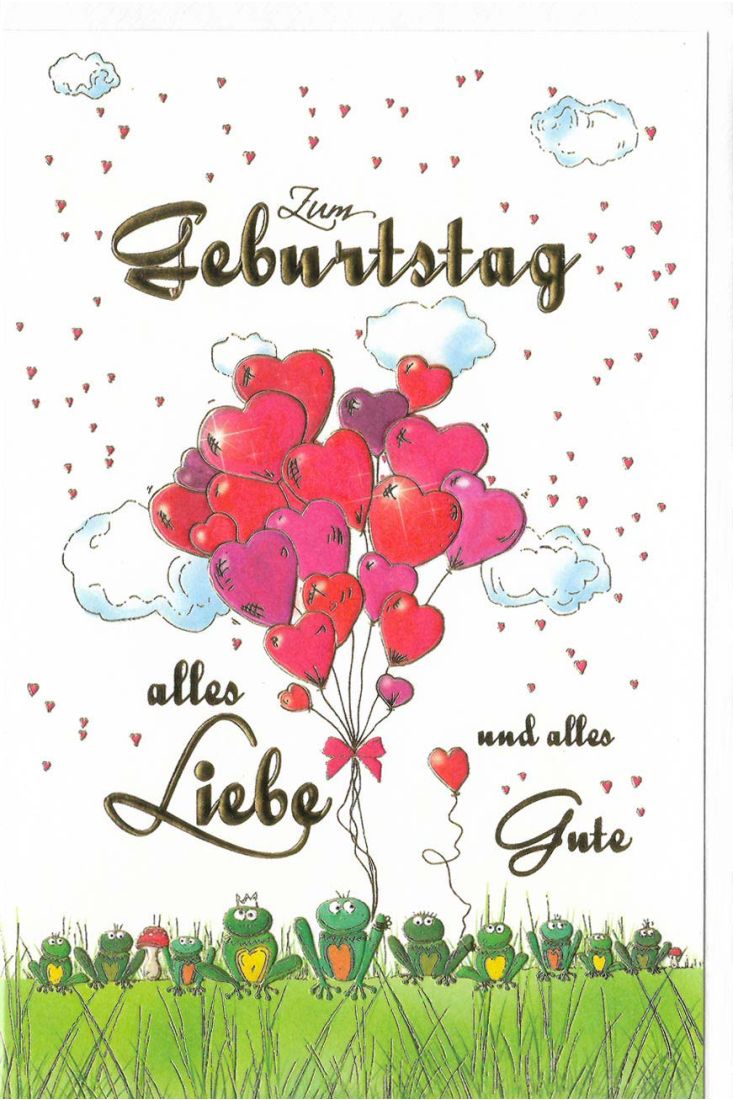 Glückwunschkarte Geburtstag "Zum Geburtstag alles Liebe und alles Gute“