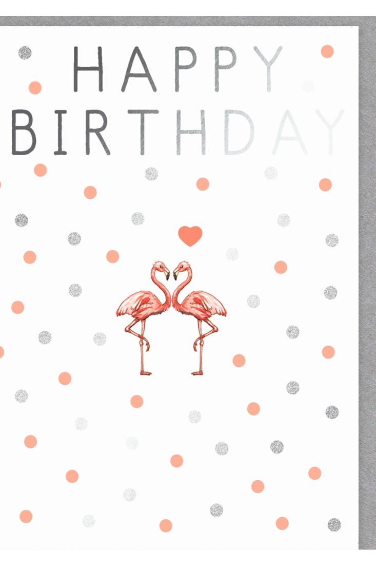 Karte Geburtstag Happy Birthday Flamingos