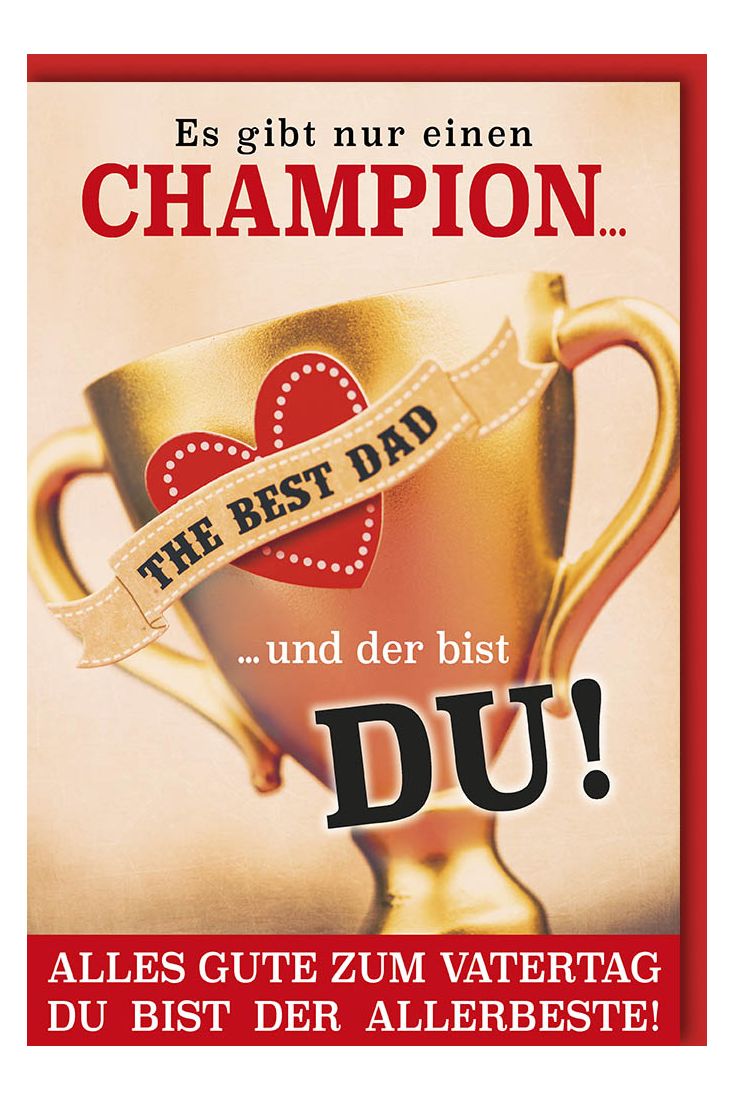 Grußkarte Vatertagskarte Es gibt nur einen Champion