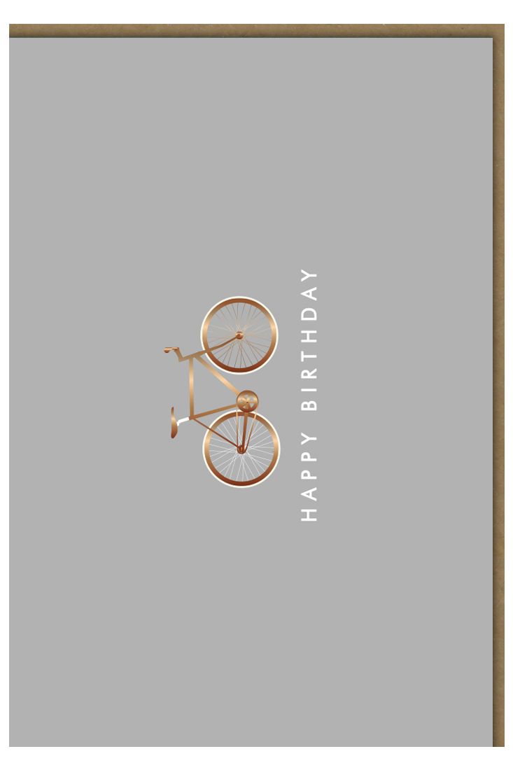 Geburtstagskarte Fahrrad Midoro Happy Birthday