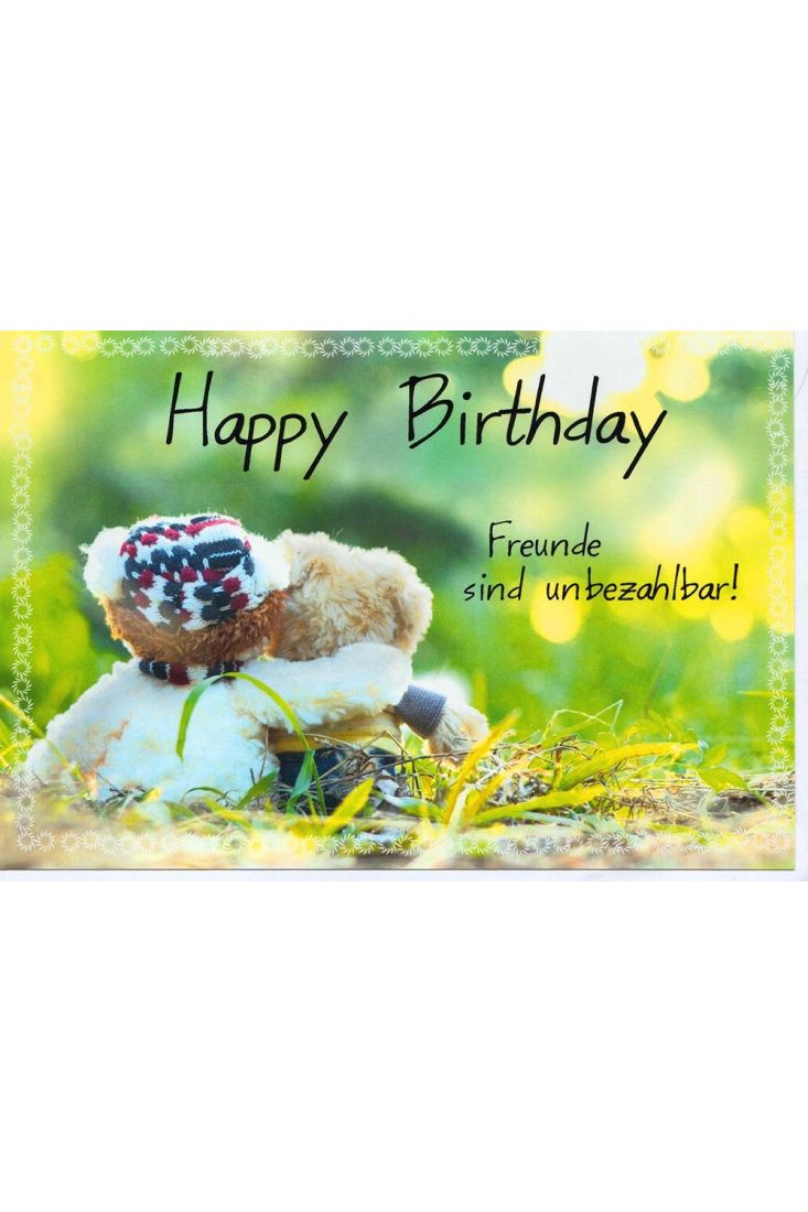 Karte Geburtstag Freundschaft Bären