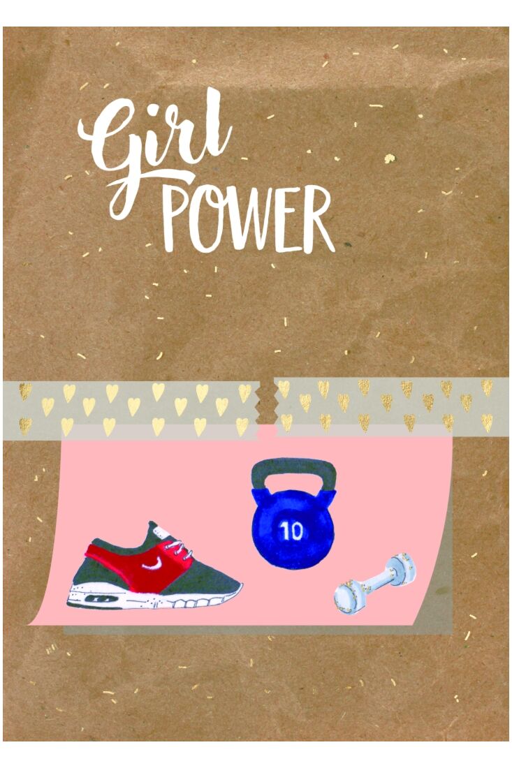 Frauenpostkarte Spruch Girl Power