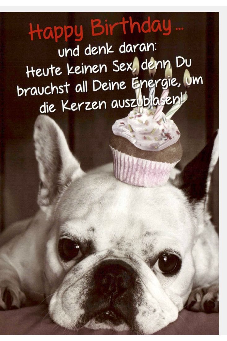 Geburtstagskarte lustig Spruch Happy Birthday und denk dran