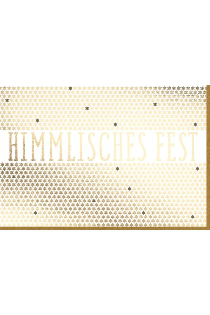 Weihnachtspostkarte Goldfolie Cityproducts HIMMLISCHES FEST