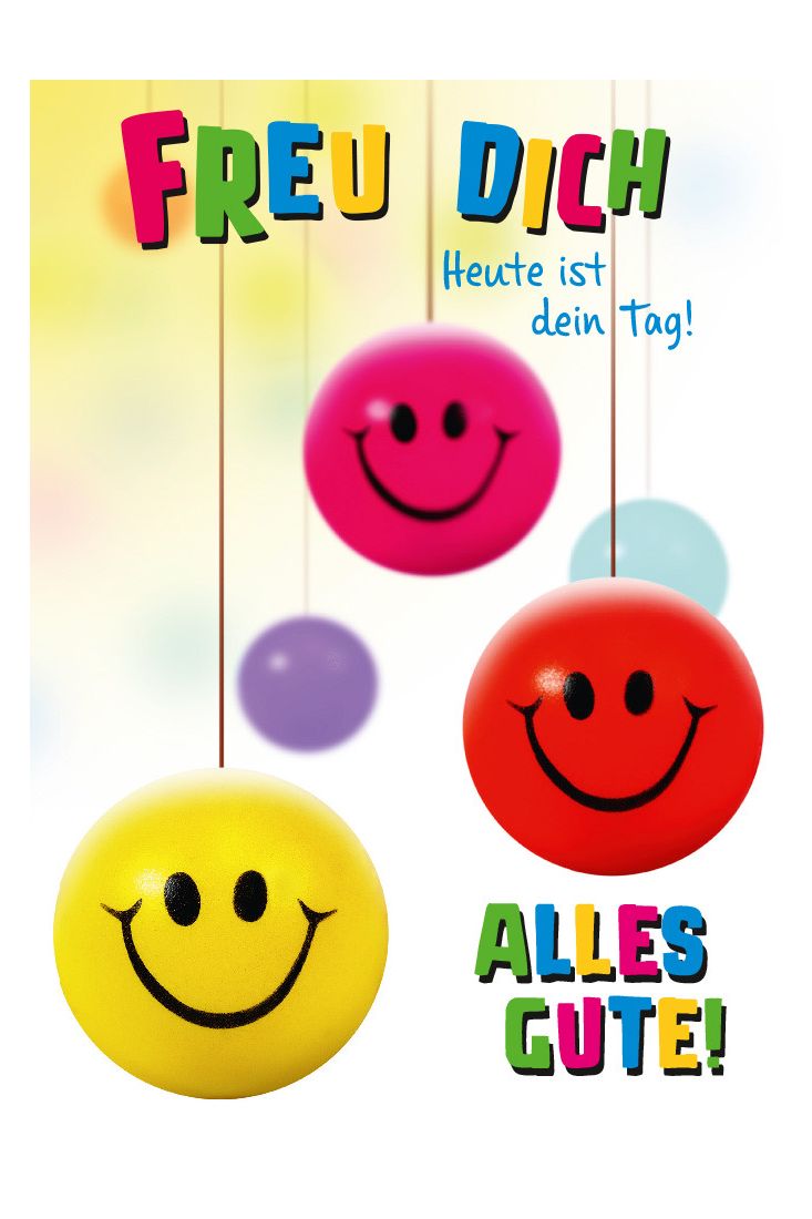 Postkarte Geburtstag Spruch Freu dich Heute ist dein Tag Alles Gute