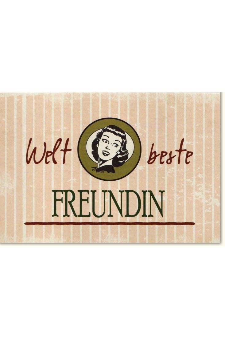 Geburtstagskarte für Frauen Weltbeste Freundin retro