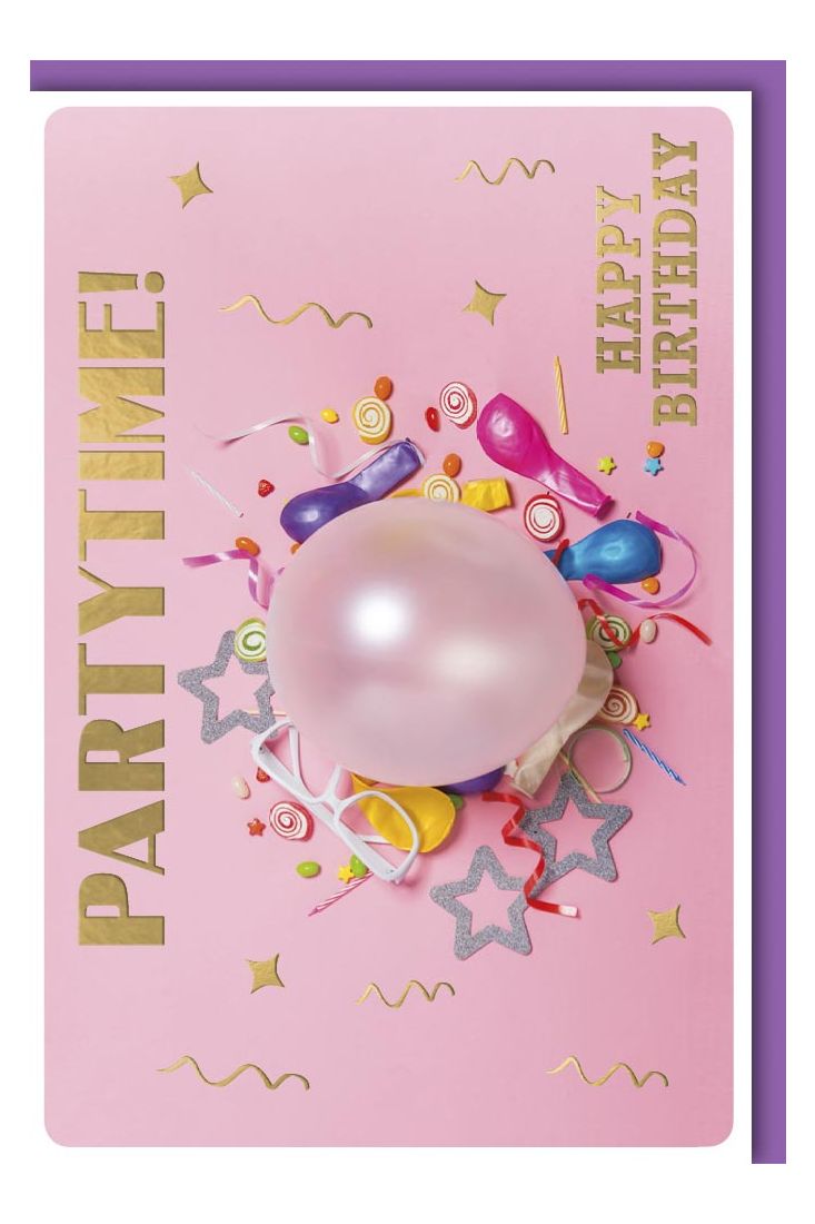 Geburtstagskarte für Frauen Partytime Happy Birthday