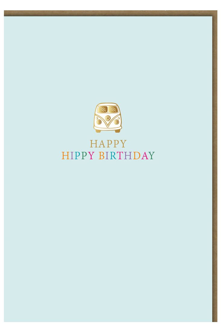 Glückwunschkarte Geburtstag Gutsch Happy Hippy Birthday Bulli