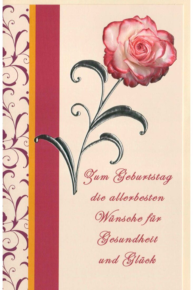 50/100 Geburtstagskarten Rose Grußkarten Glückwunschkarten Geburtstag 511-1178A 