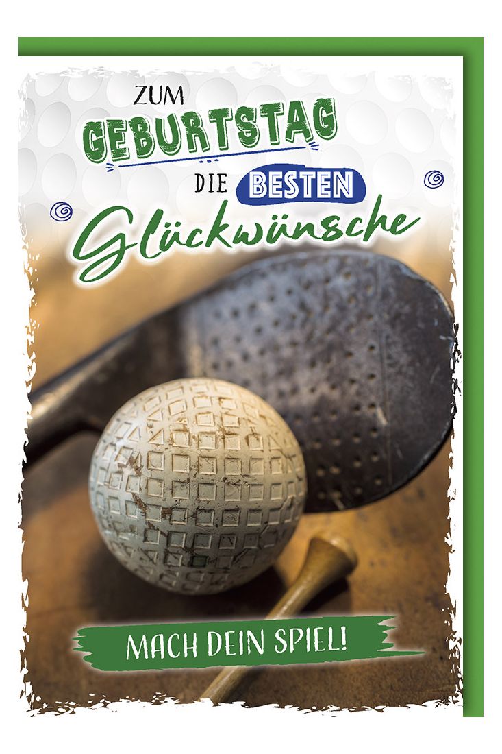 Geburtstagskarte Männer Golfball