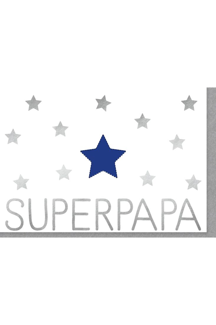 Vatertagskarte Karte Vatertag Superpapa Silberfolie