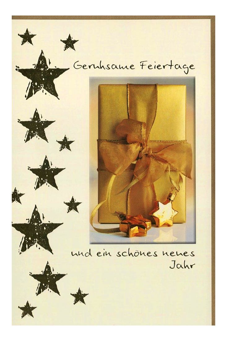 Weihnachtsgrußkarten Weihnachtskarte Goldfolie Erholsame Feiertage