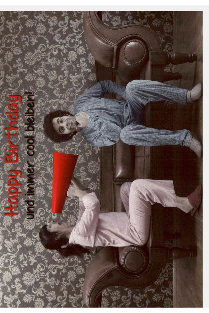 Geburtstagskarte lustig Happy Birthday und immer cool bleiben