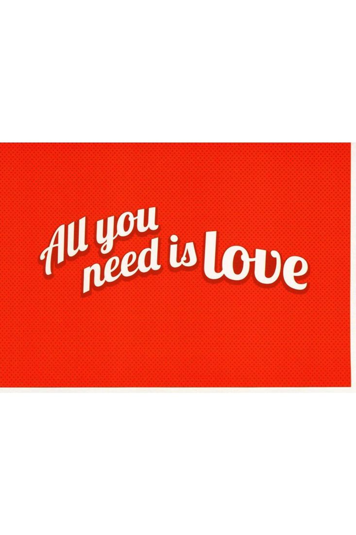 Valentinstag Karten Karte Valentinstag All you need is love