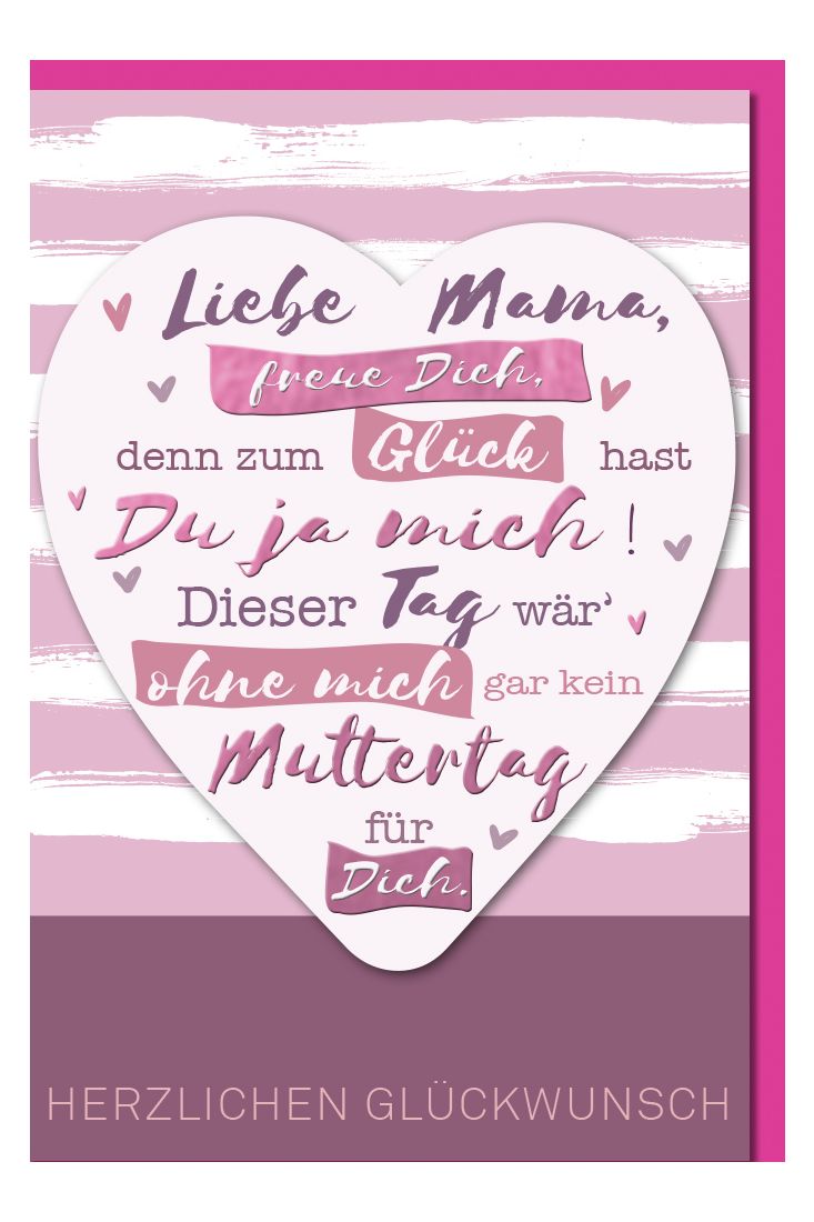Grußkarte Muttertagskarte Liebe Mama freue Dich
