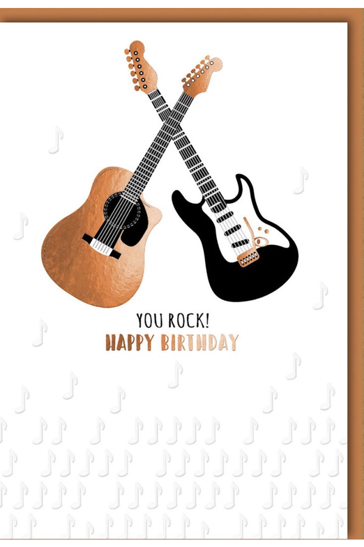 Glückwunschkarte Geburtstag Hobby Gitarren gekreuzt