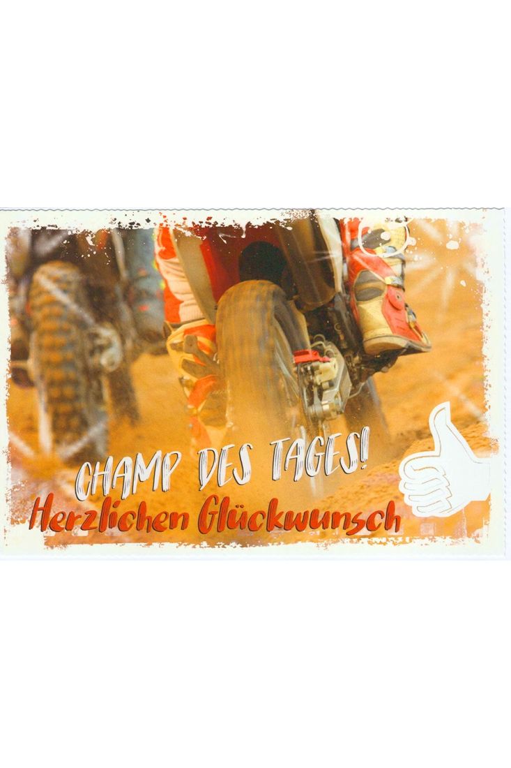 Geburtstagskarte Mann Champ des Tages