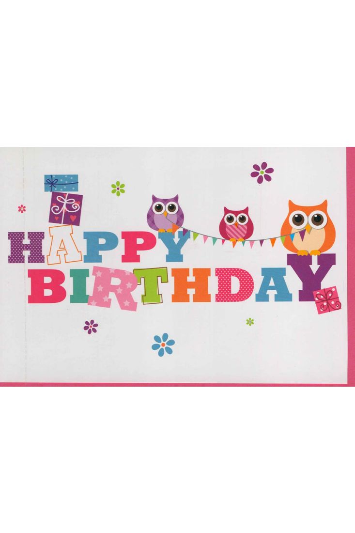 besondere Glückwunschkarte Geburtstag: Eulen