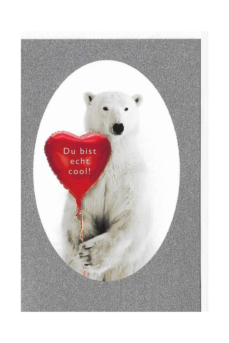 Valentinstag Karten Valentinstagskarte Bär Herz Du bist echt cool