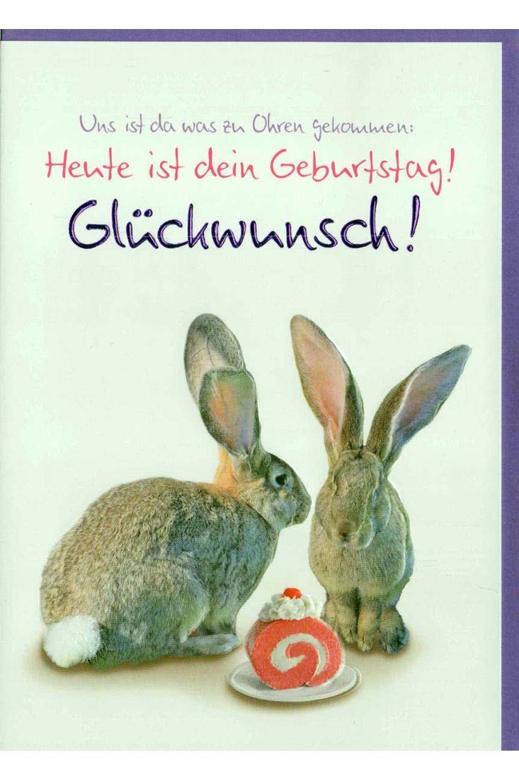 Geburtstagskarte Hasen: Uns ist was zu Ohren gekommen