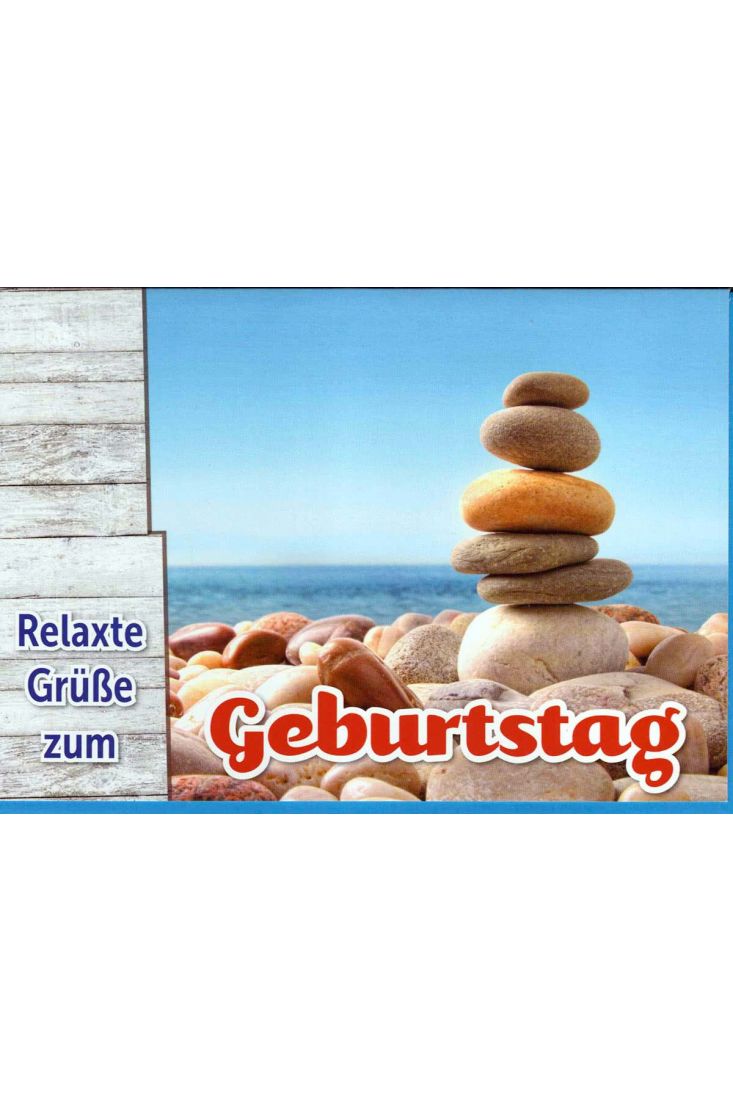 Geburtstagskarte Foto: Steine mit Meer