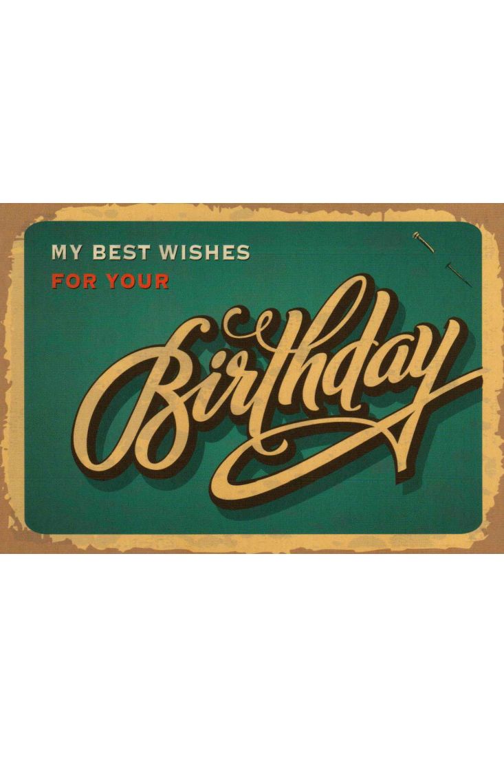 Postkarte Geburtstag Best wishes for your birthday