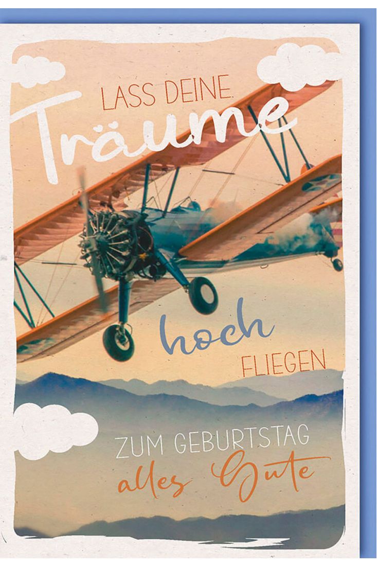 Glückwunschkarte Geburtstag Träume hoch fliegen