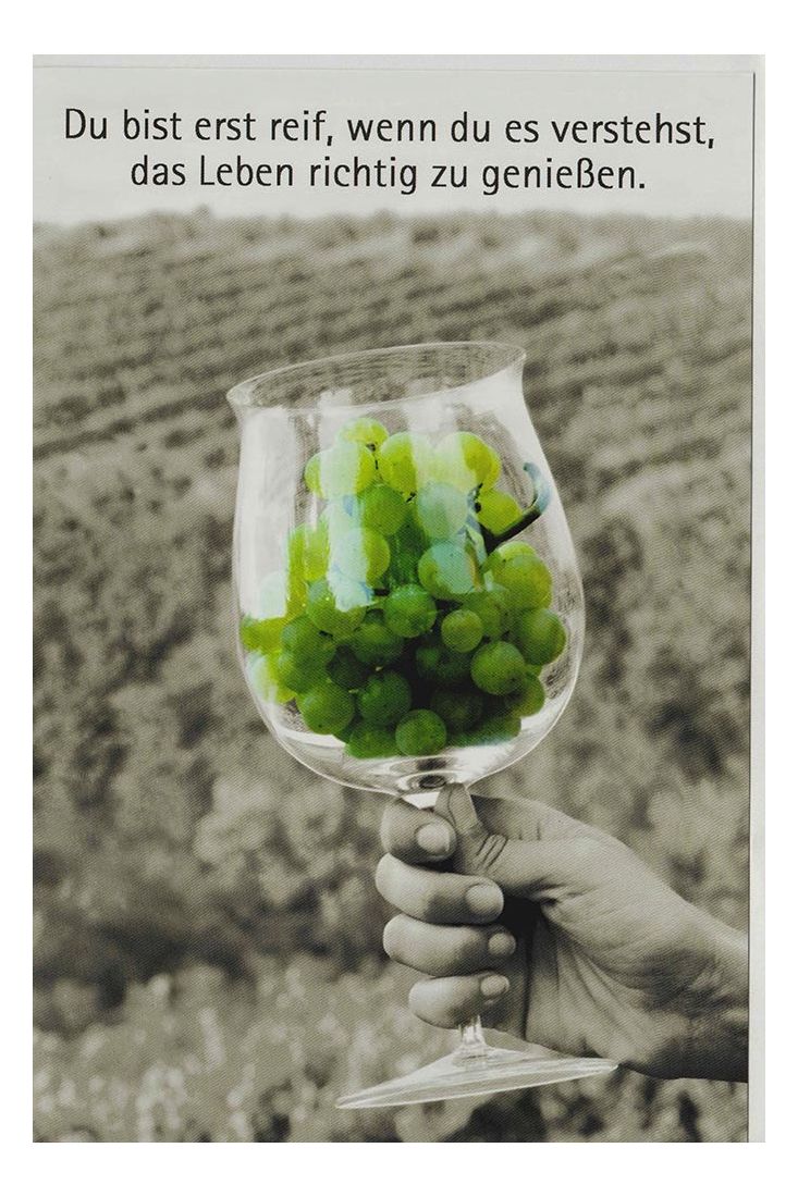 Geburtstagskarte Wein Leben genießen