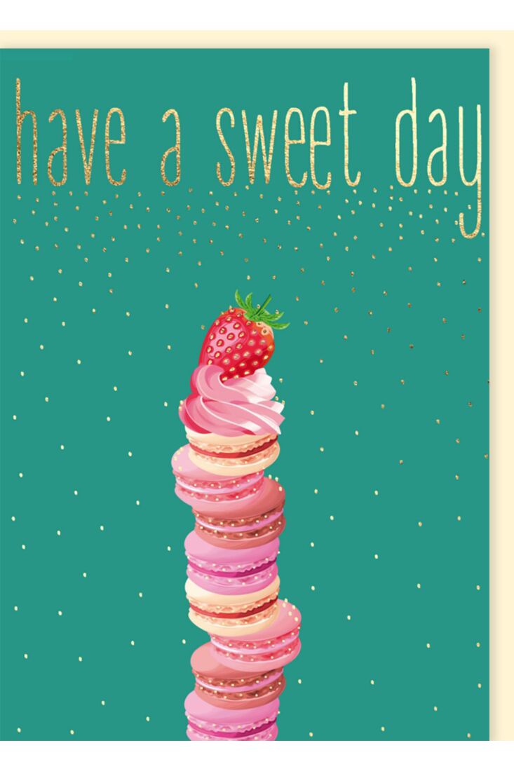 Geburtstagskarte Frau: Macarons - Have a sweet day