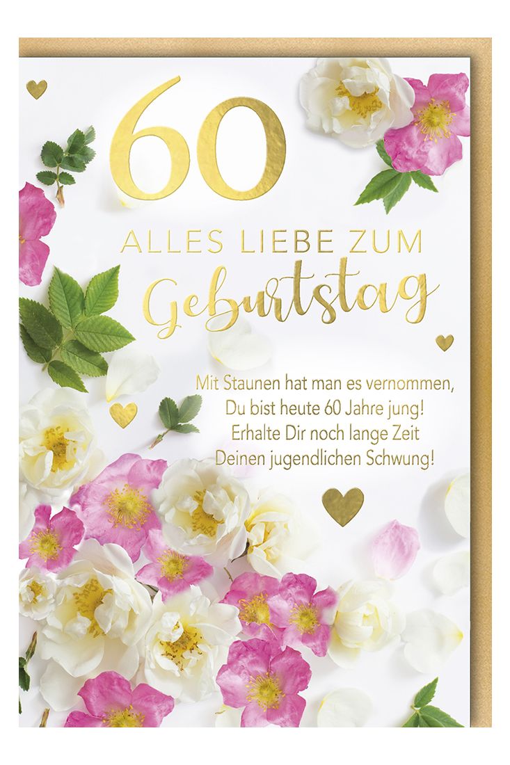 Geburtstagskarte 60 Jahre Mit Staunen hat man es vernommen