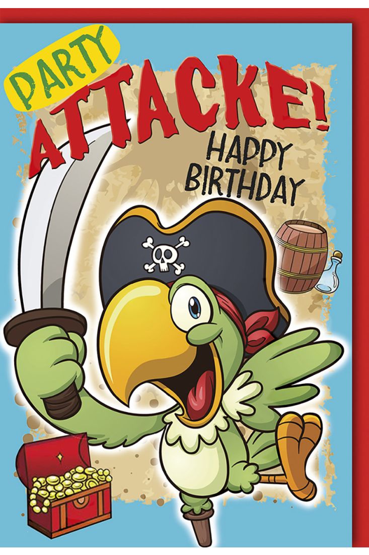 Geburtstagskarte für Kinder Hobby Party Attacke!