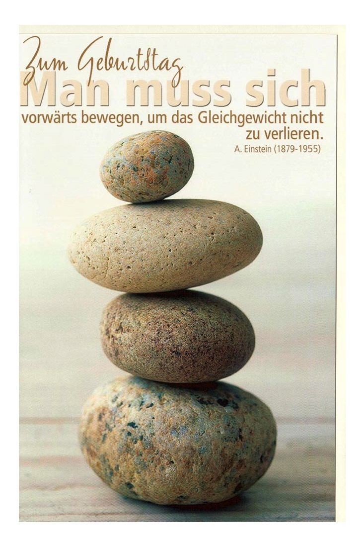 Geburtstagskarte Man muss sich vorwärts bewegen