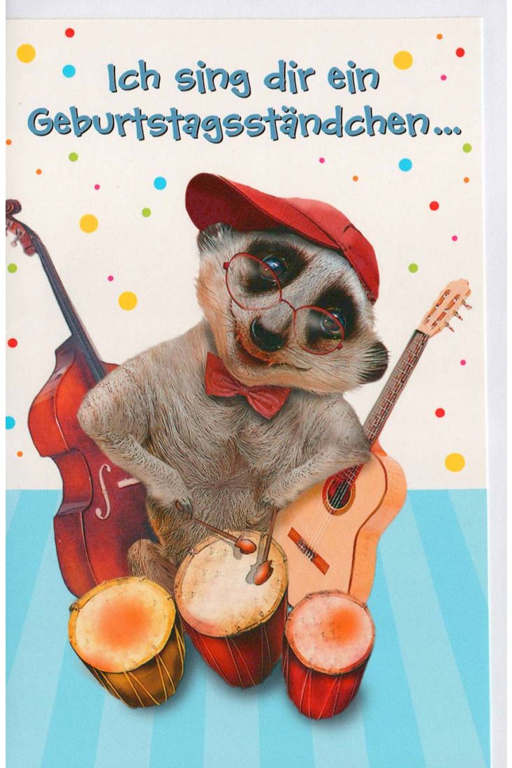 Kinder Geburtstag Karte Ich sing dir ein Geburtstagsständchen