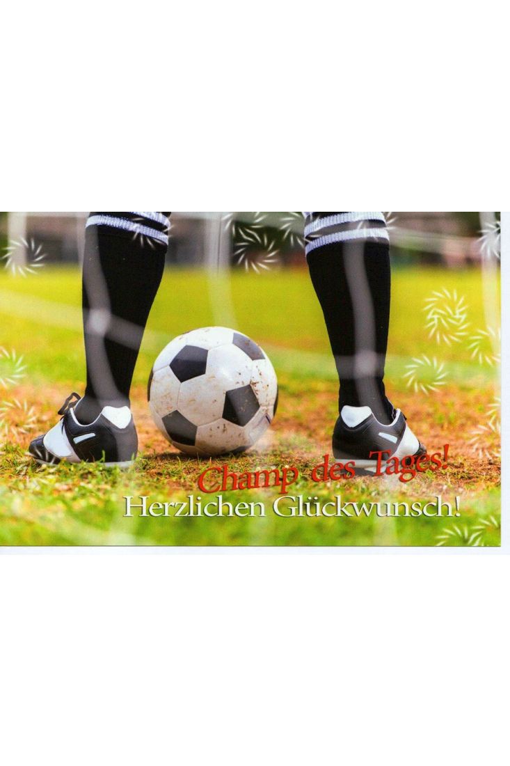 Geburtstagskarte Fußball Champ des Tages