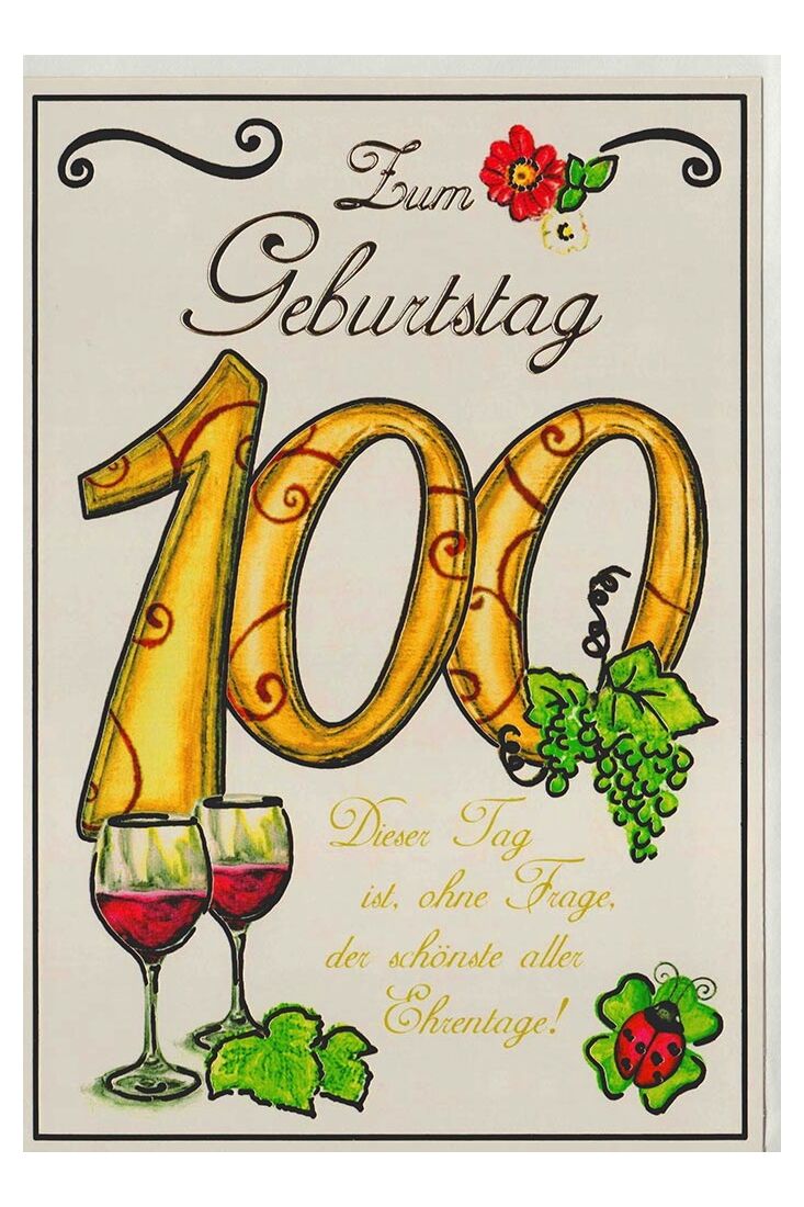 Karte Zum 100 Geburtstag Ehrentag