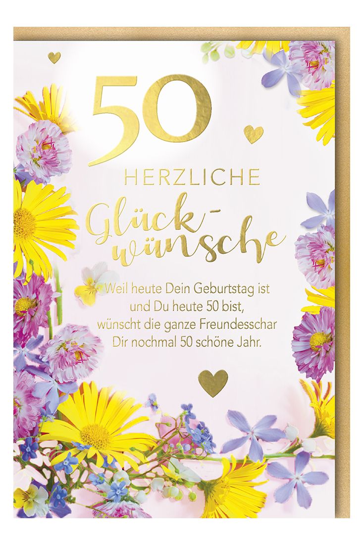 Karte Geburtstag 50 Jahre Weil heut dein Geburtstag ist und du heute 50 bist