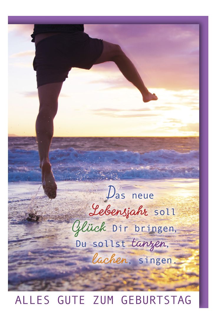 Karte Geburtstag Spruch Du sollst tanzen, lachen, singen